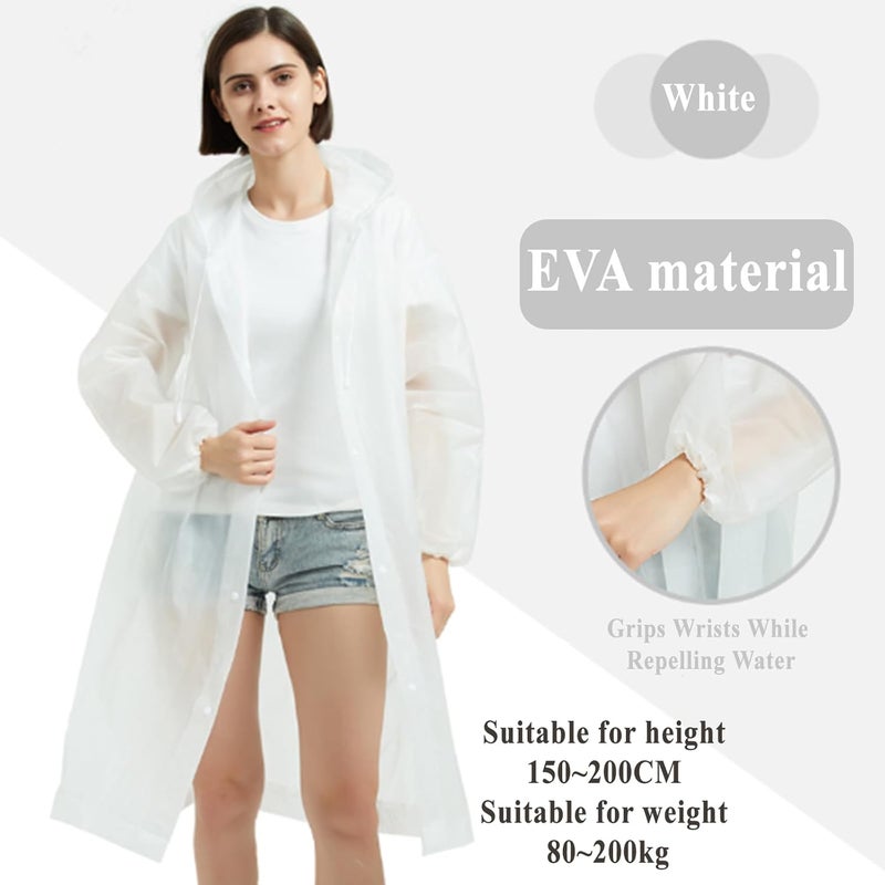 MERAO Clear Ponchos with Hood,Clear Rain Ponchos for Adults Reusable,Ponchos Adult(2 PCS) - Image 3